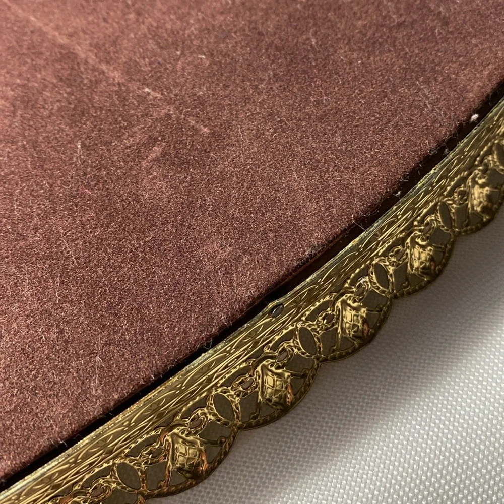 Vintage Antique Gold Filigree Mirrored Vanity Tray